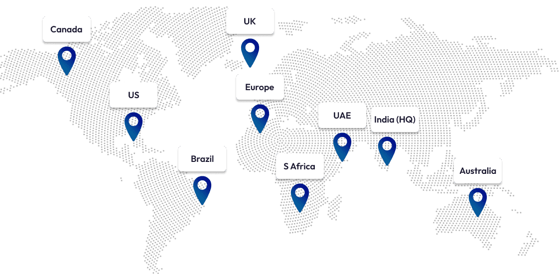Alliance global presence map showing worldwide operations